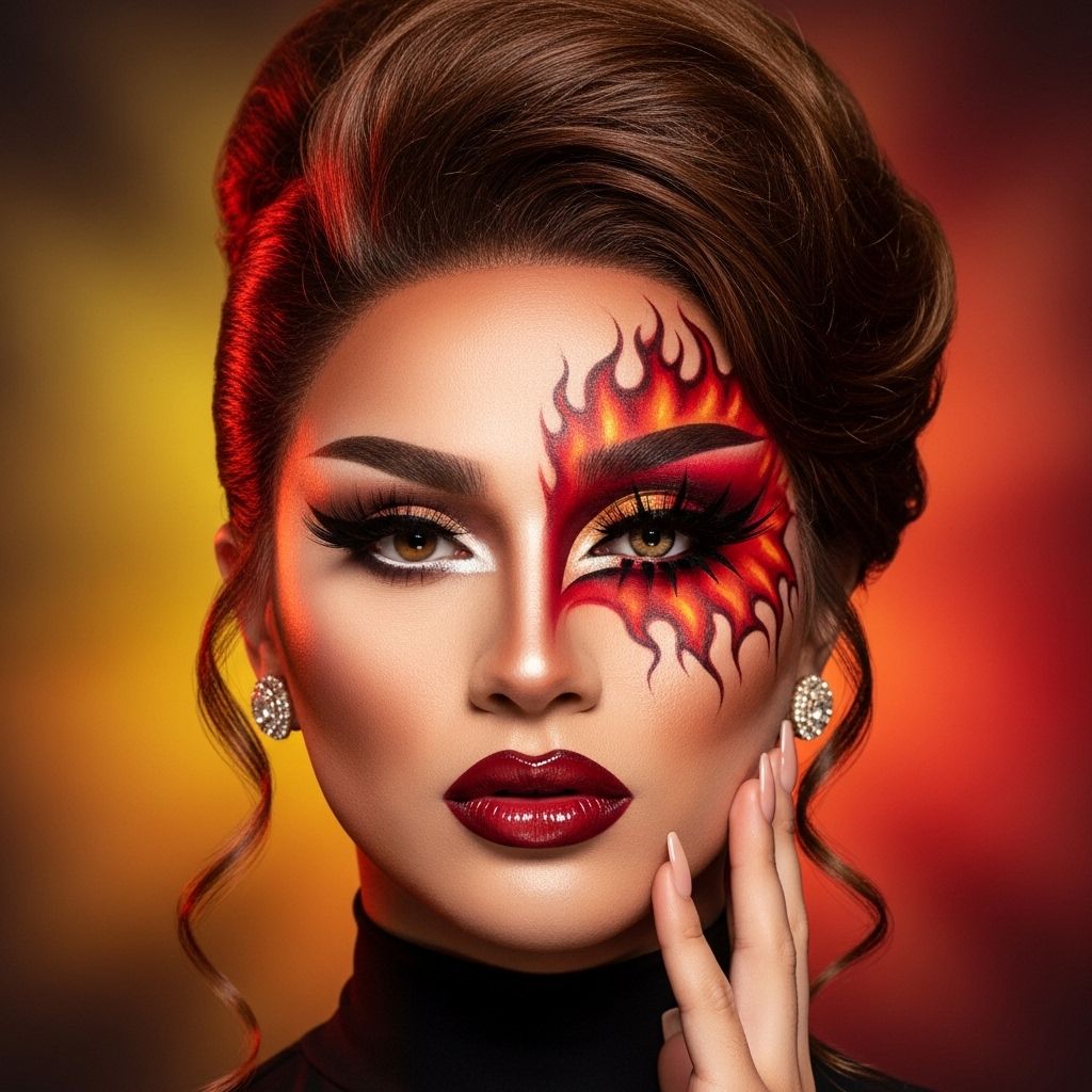 Master the art of drag makeup with this scorching hot red look tutorial