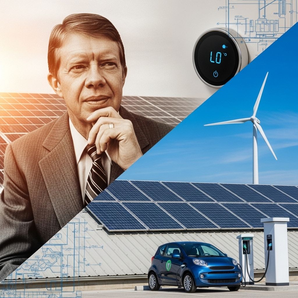 A comprehensive look at President Carter’s bold initiatives, the solar panel moment, and the enduring paradoxes of America's energy conservation push.