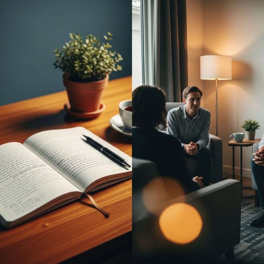 Journaling vs. Talk Therapy for Mental Clutter: Benefits, Differences, and Integration for Better Mental Health Pair written reflection with professional support to tackle persistent thoughts.