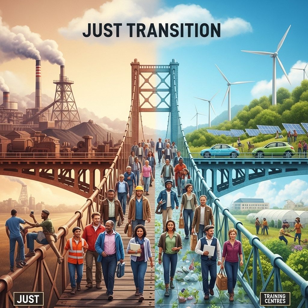 A comprehensive exploration of Just Transition—history, principles, and practical pathways toward a fair, sustainable economy.