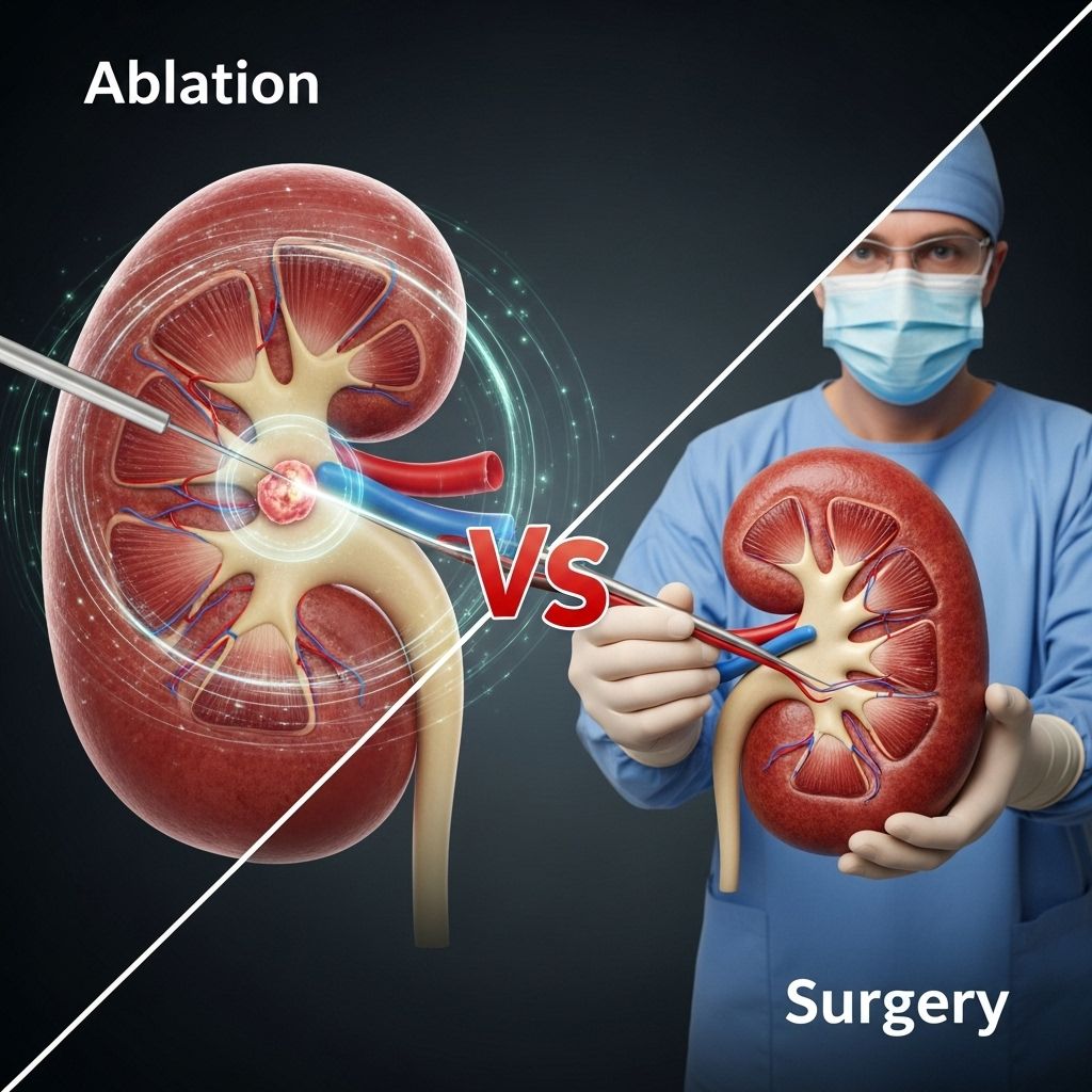 A comprehensive guide to understanding, comparing, and choosing between ablation and surgery for the treatment of kidney cancer.