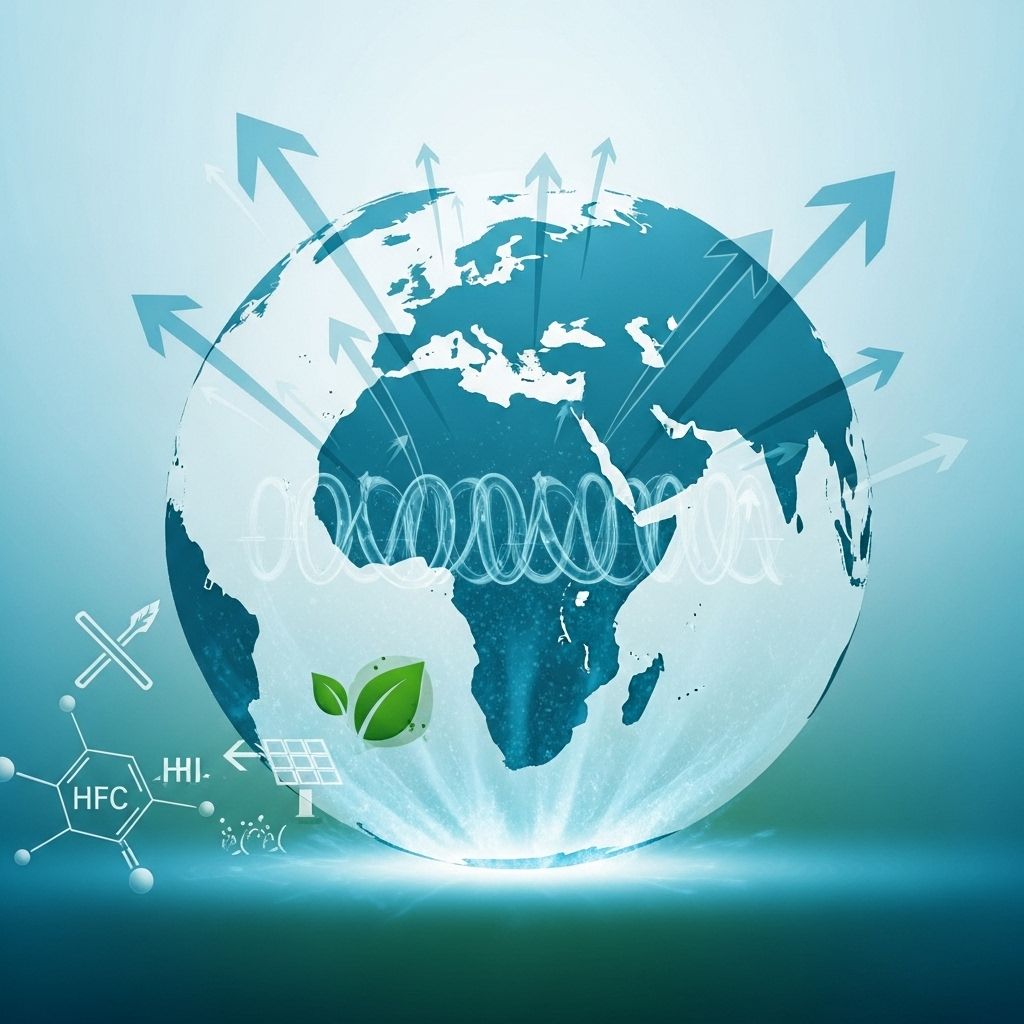 A global push to cut hydrofluorocarbons (HFCs) highlights climate action through innovation and policy, transforming cooling for a warmer world.