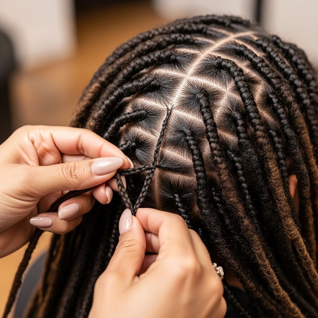 Unlock the secrets to perfect knotless box braids over locs with expert-parting, braid technique, hair care, and insider styling tips.