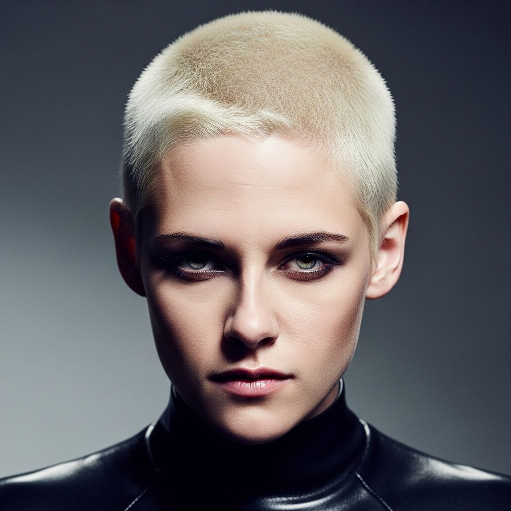 Breaking beauty norms, Kristen Stewart's platinum buzz cut marks a fearless style move that inspires confidence and reinvention.