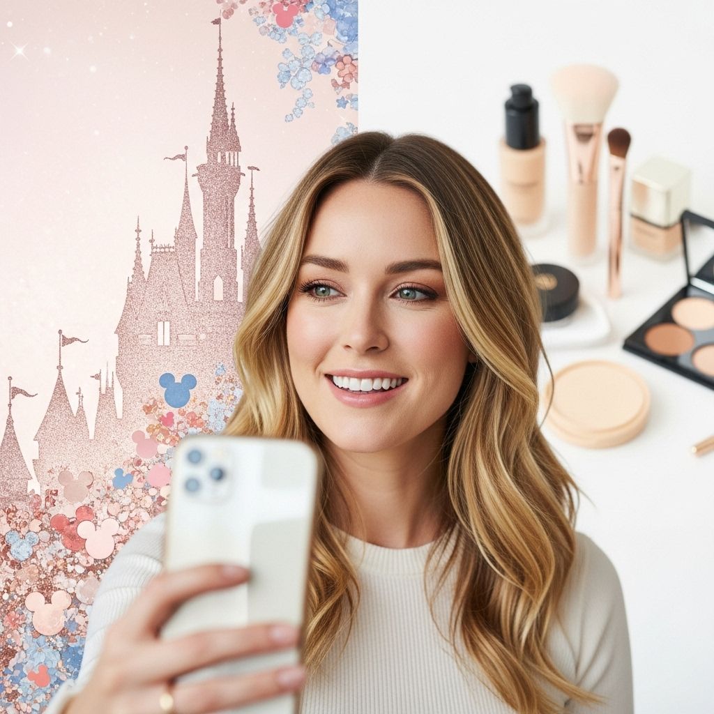 Lauren Conrad spills on Disney fashion, selfie tips, beauty confidence, and the secrets to her Instagram-perfect life.