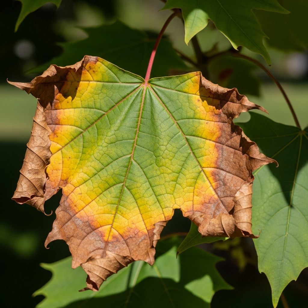 Learn to identify, prevent, and manage leaf scorch disease to keep your landscape trees healthy and thriving.