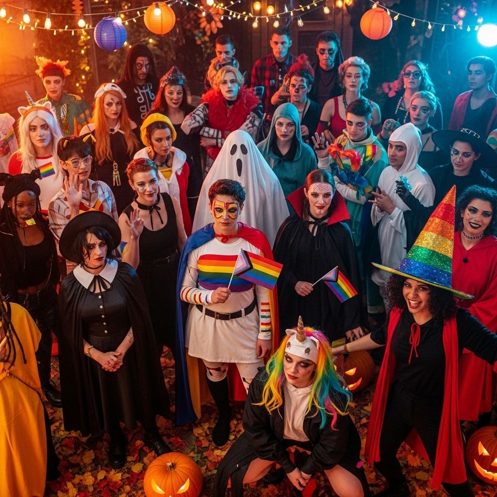 Show off your pride and personality with these creative LGBTQ+ Halloween costumes for singles, couples, and groups.