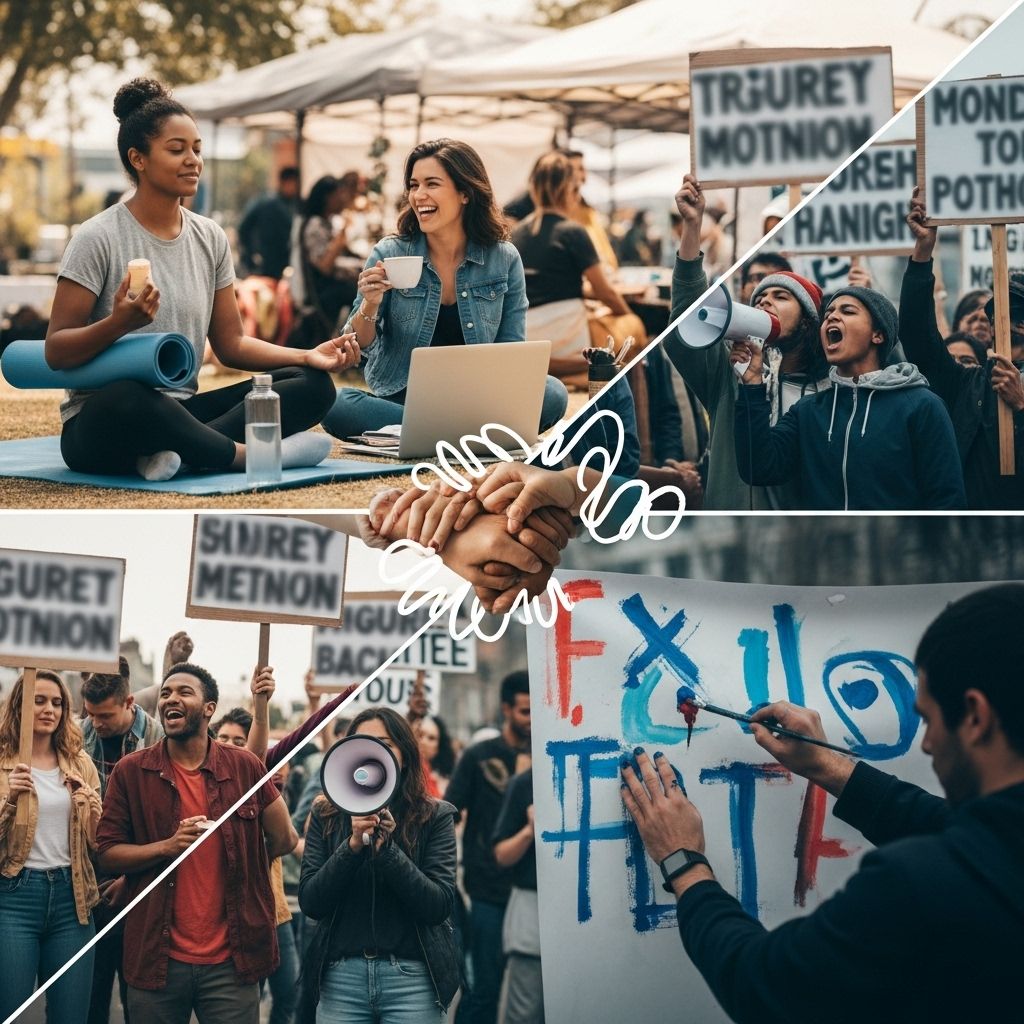 Exploring the synergies and frictions between personal sustainability choices and collective political action in the environmental movement.