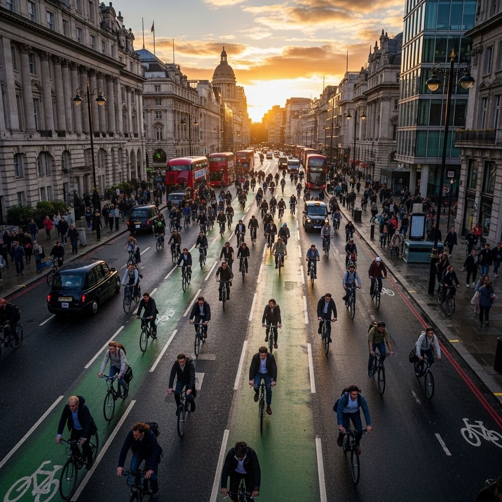 London’s tenfold push for cycling after lockdown is reshaping the city’s mobility, public health, and environmental policy.