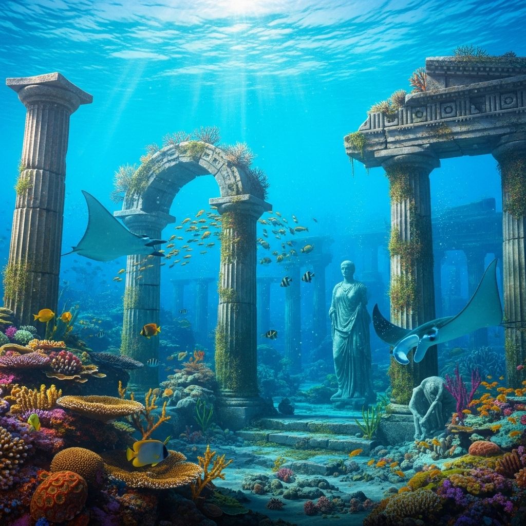 Discover the enigmatic cities, forests, and ruins submerged beneath our planet's oceans, revealing lost civilizations and ancient mysteries.