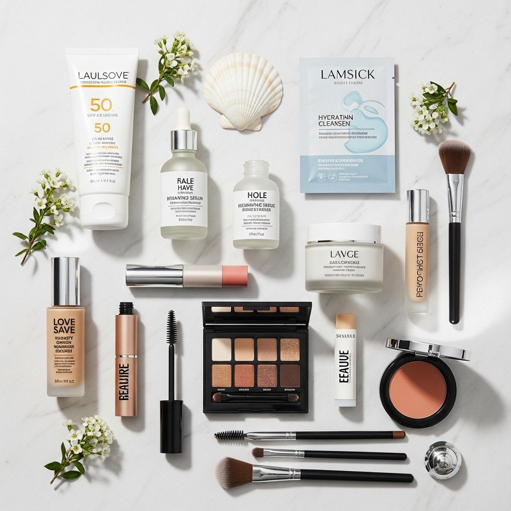 From a triple-cleanse routine to the lip colors she loves, explore every beauty essential Lucy Hale can’t live without.