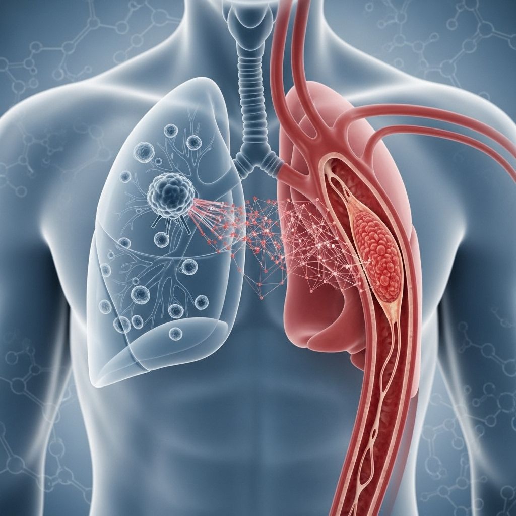 Understanding the Link Between Lung Cancer and Blood Clots People with lung cancer face significantly increased risk for blood clots, which can impact prognosis and treatment.