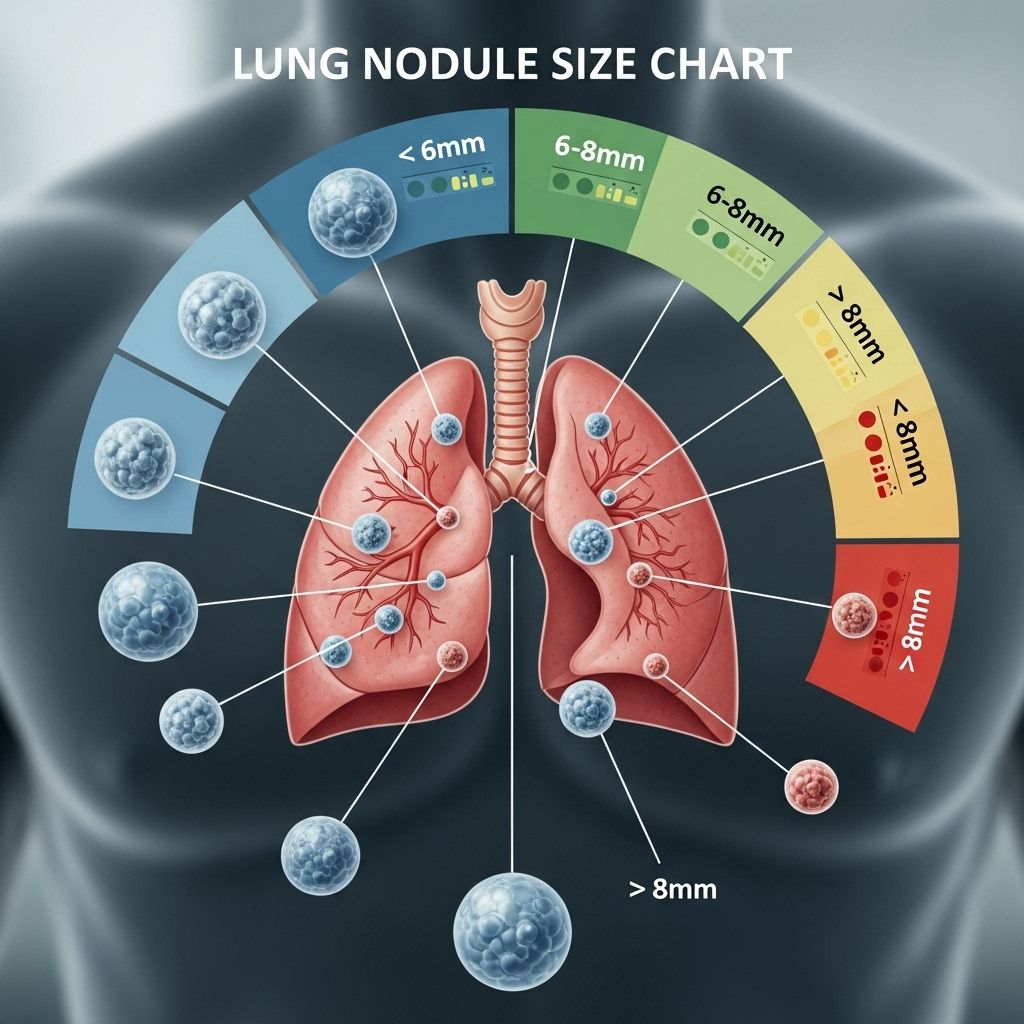 Lung Nodule Size Chart: Understanding Risks, Diagnosis, and Next Steps A thorough, medically reviewed guide exploring lung nodule sizes, cancer risk, diagnosis, and prevention considerations.
