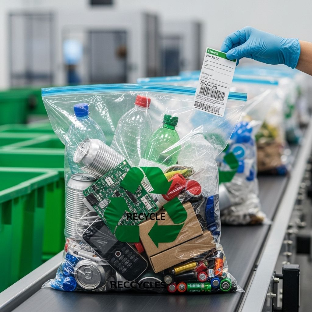 Examining the environmental impact, limitations, and viability of mail-back recycling schemes for hard-to-recycle items.