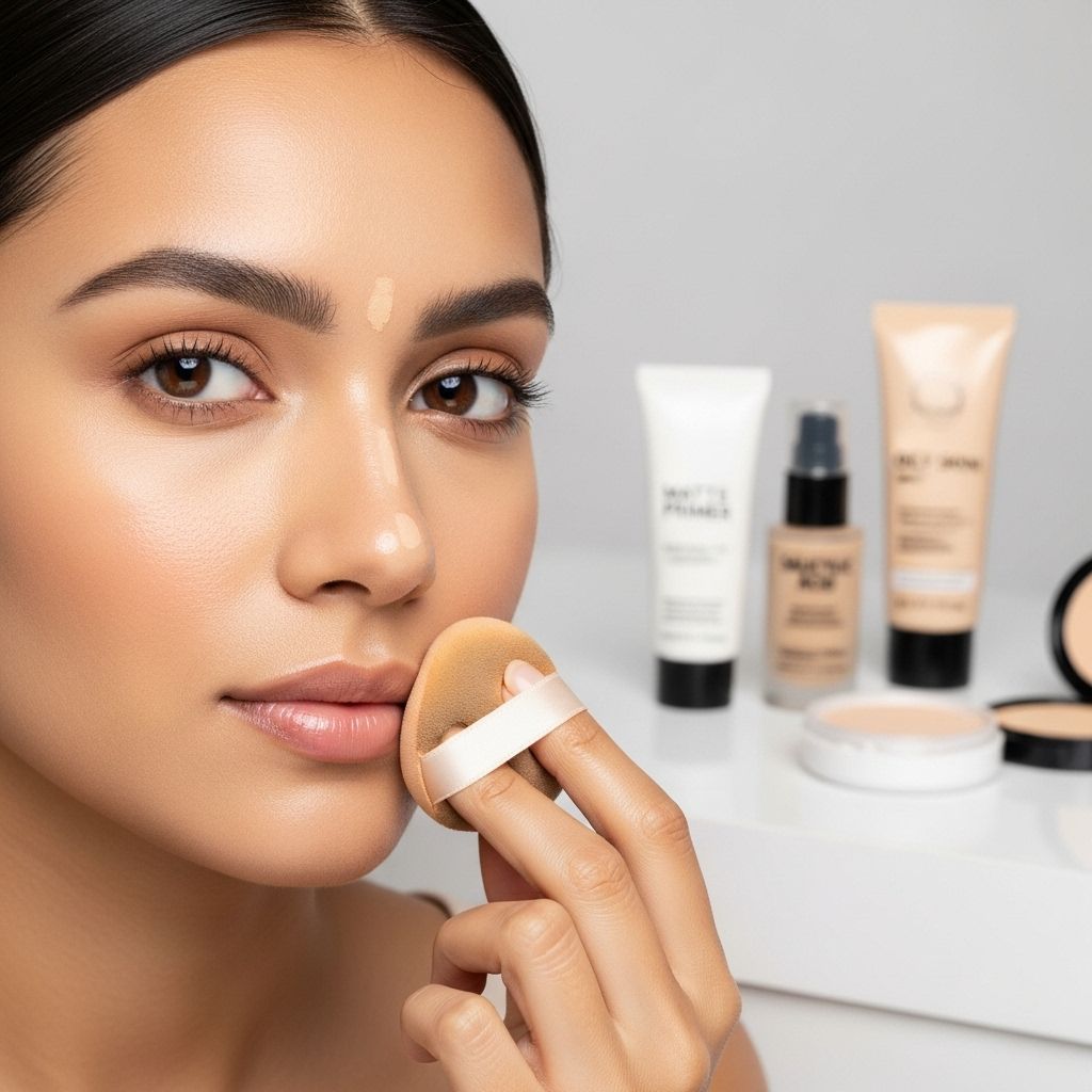 A balanced routine with oil-absorbing primers and gentle removal delivers a lasting matte finish.