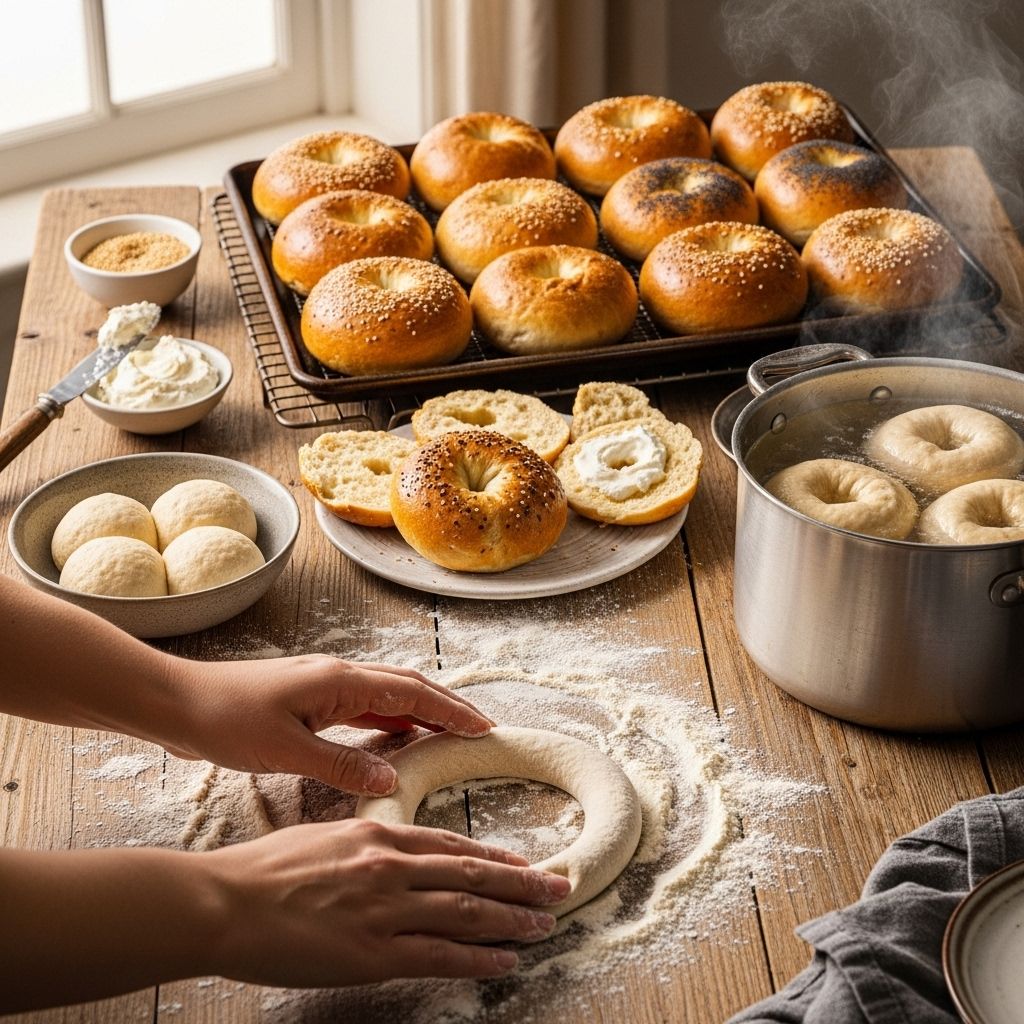 Making Homemade Bagels Discover the joy of baking your own bagels at home with ease.