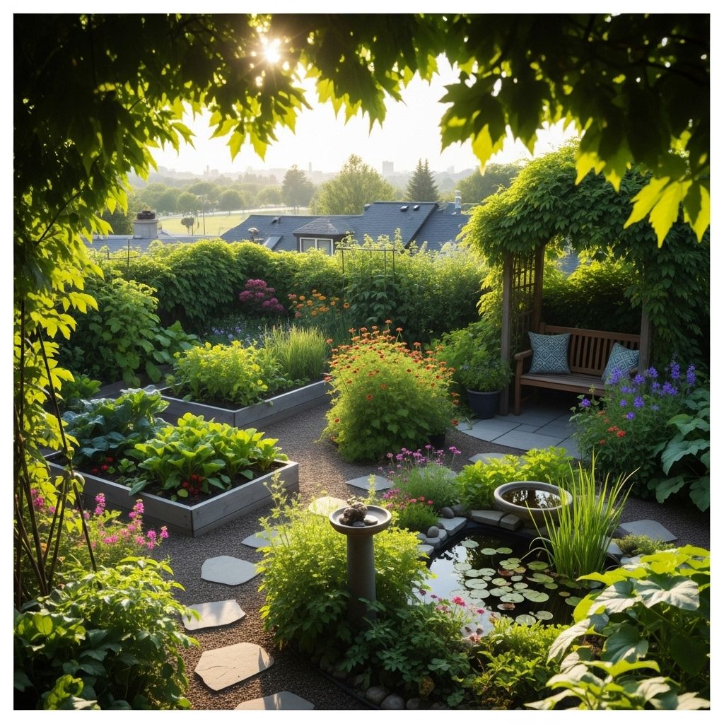 Uncover how a garden can address pollution, water runoff, community issues, and well-being through simple green interventions.