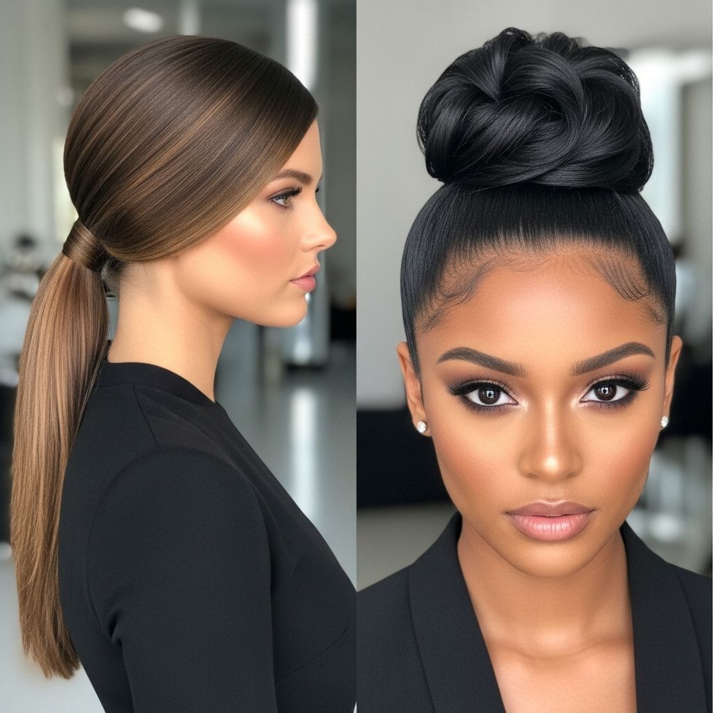 Unlock salon-worthy hair at home with expert techniques for effortless low ponytails and polished high top buns.