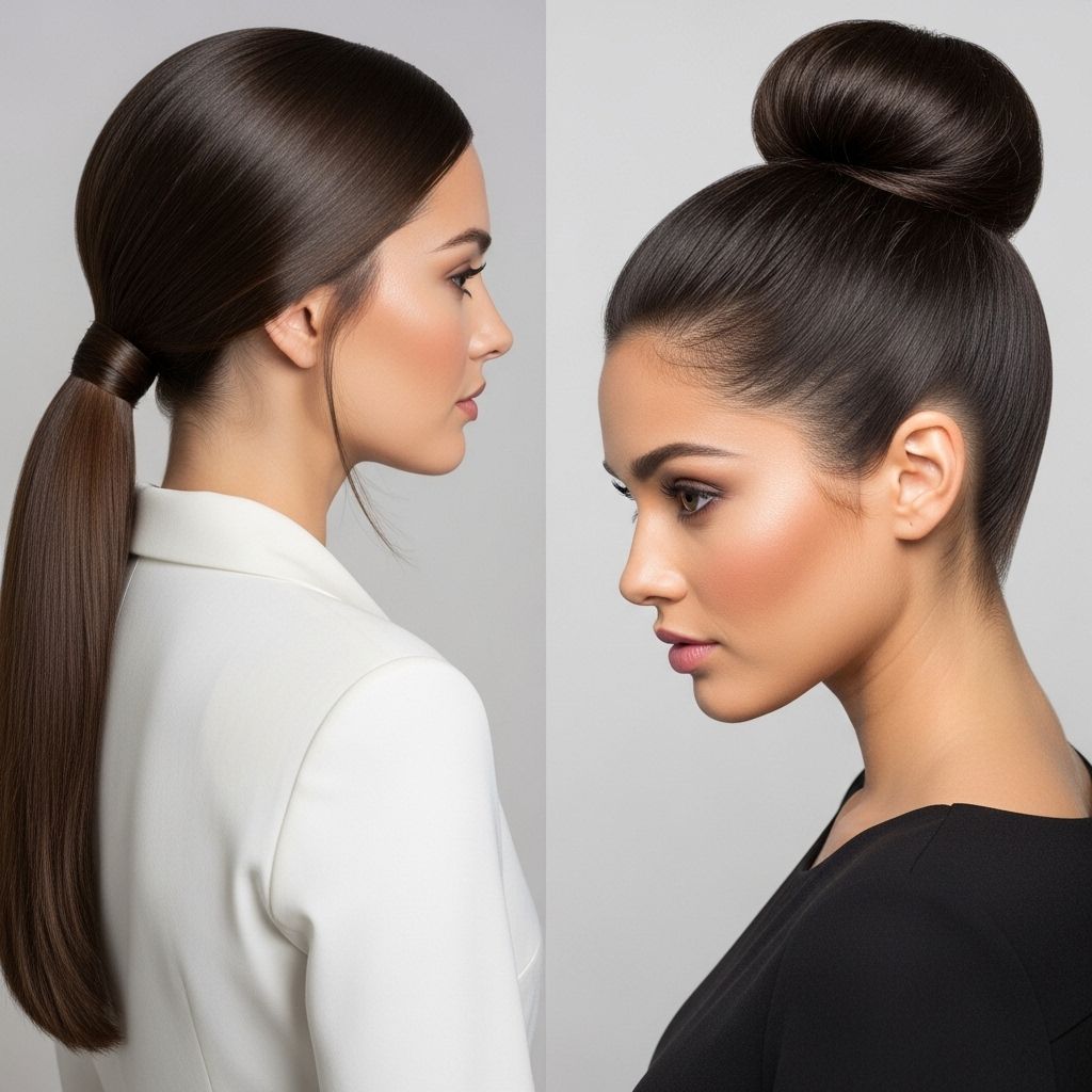 Unlock salon-worthy hair at home with expert techniques for effortless low ponytails and polished high top buns.