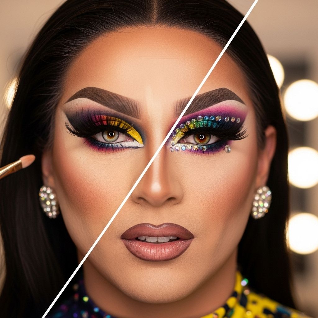 Discover how drag queen Meatball transforms her look on Cosmo Queens with bold techniques, striking colors, and artistry.