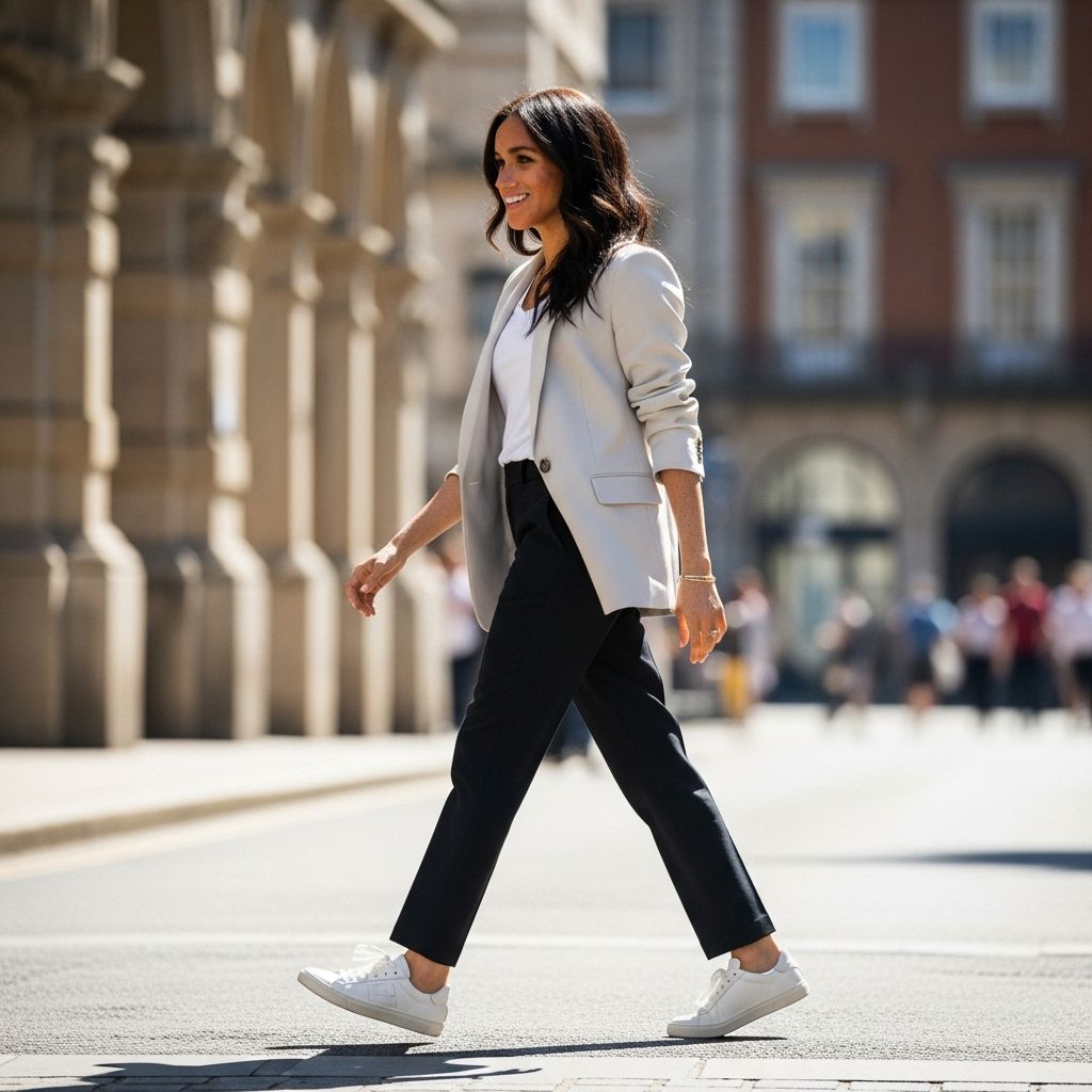 Discover how Meghan Markle’s cutout white sneakers blend luxury, comfort, and accessibility—plus affordable alternatives inspired by her style.