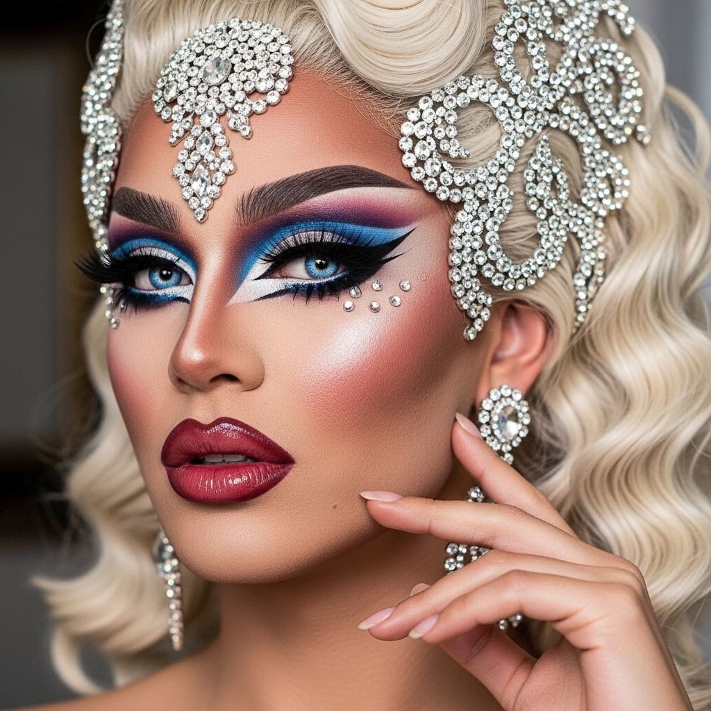 Step into the world of high glamour as Mercedes Iman Diamond delivers a show-stopping drag transformation that beams with diamond-bright brilliance.