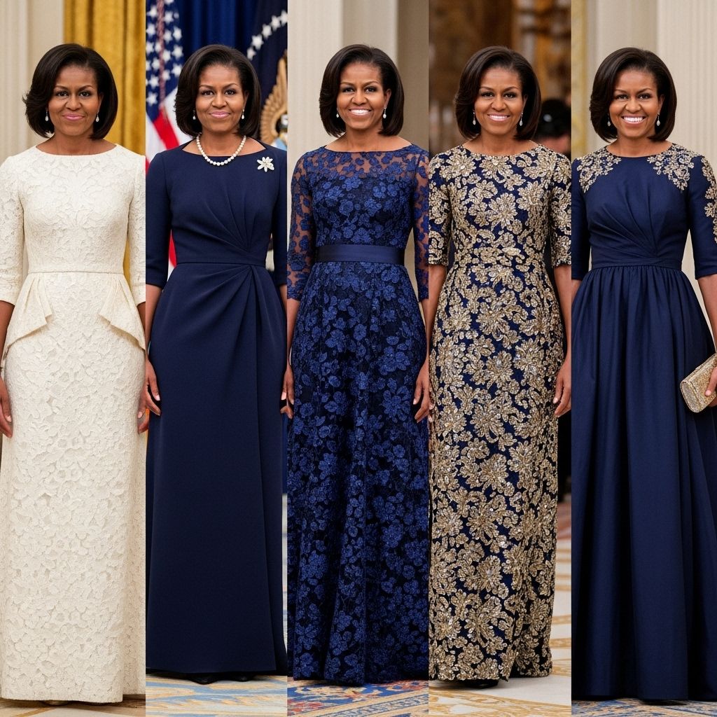 Every Gorgeous Michelle Obama State Dinner Dress: A Definitive Style Retrospective Explore every glamorous gown Michelle Obama wore to state dinners, celebrating her iconic style and fashion diplomacy at the White House.