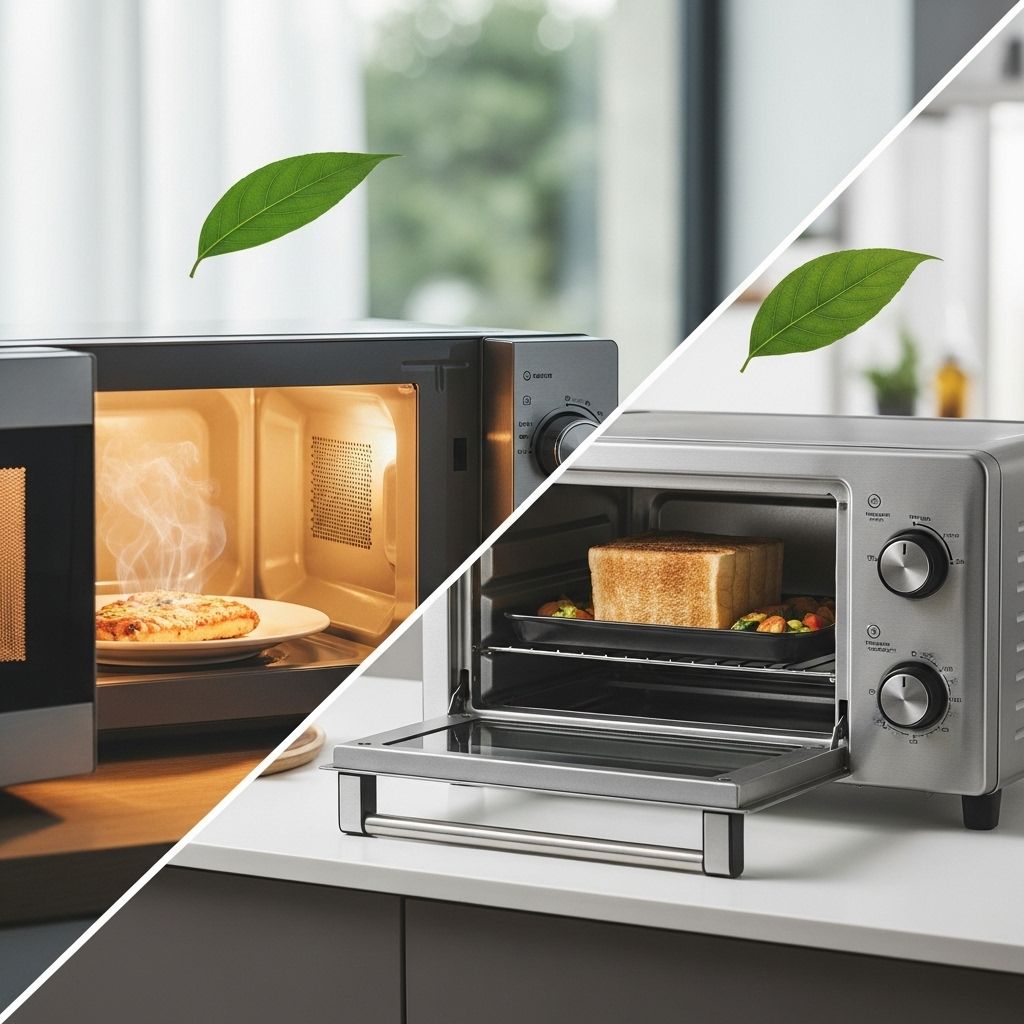 Explore how microwaves and toaster ovens stack up on energy efficiency, environmental impact, and everyday usability for eco-conscious kitchens.