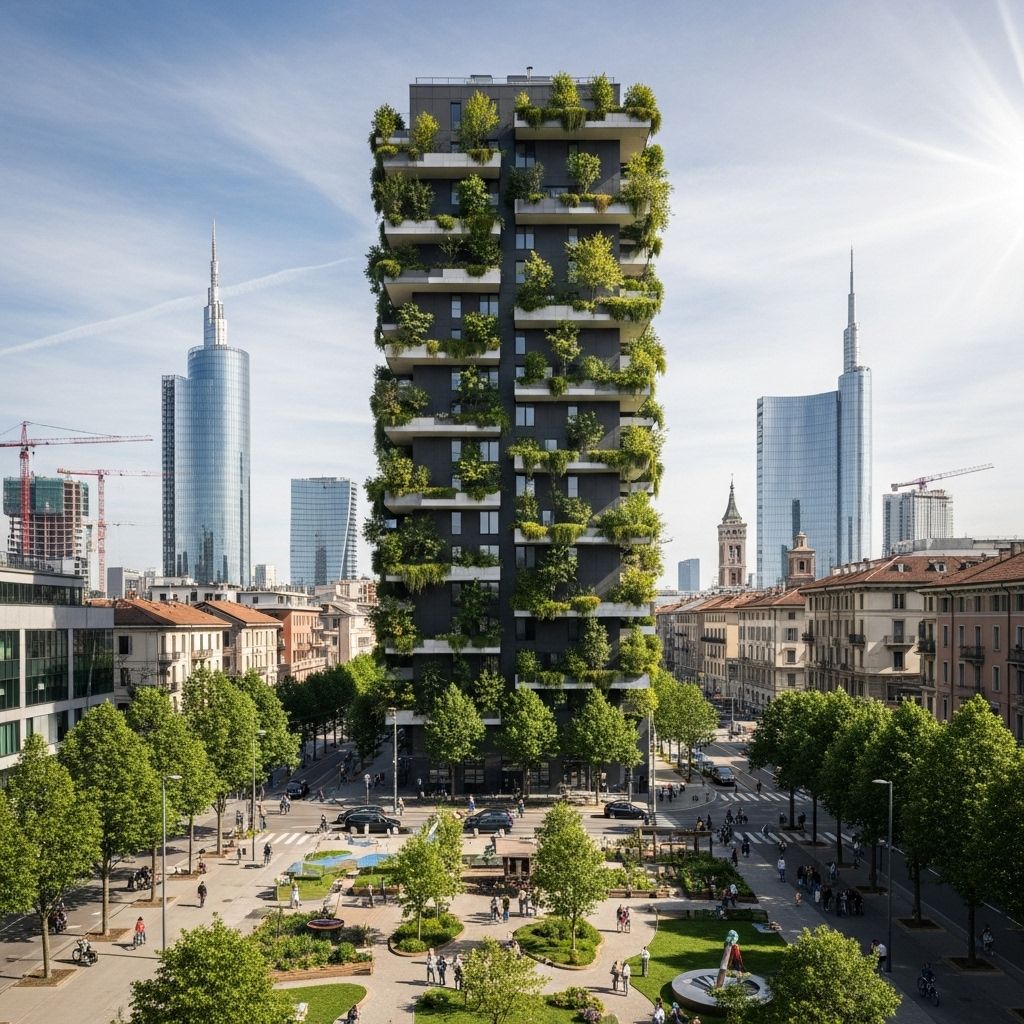 How Milan is redefining sustainable urban life with trees, gardens, and innovative green architecture.