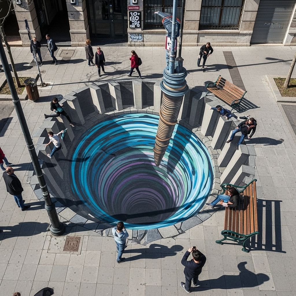 Discover the optical illusions and creative mastery behind today’s most immersive street art installations.