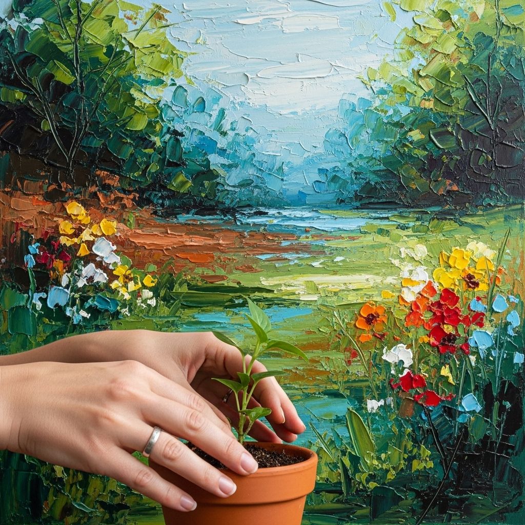 Mindful Gardening & Abstract Landscape Painting: A Journey into Art, Nature, and Presence Tending to nature and art side by side cultivates focus, creativity, and lasting calm.