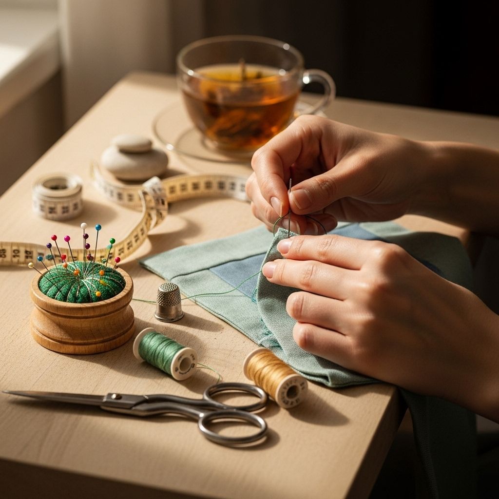 Mindful Sewing Reduces Negative Thoughts & Rumination: A Mental Health Guide Rhythmic thread movements anchor awareness and shift the mind toward calm clarity.