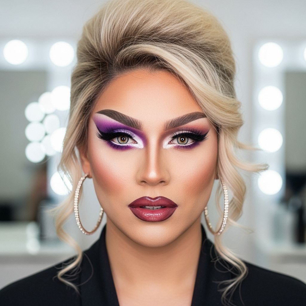 Discover the artistry behind Misty Violet's transformation as she reveals every step and product for achieving head-turning glam.