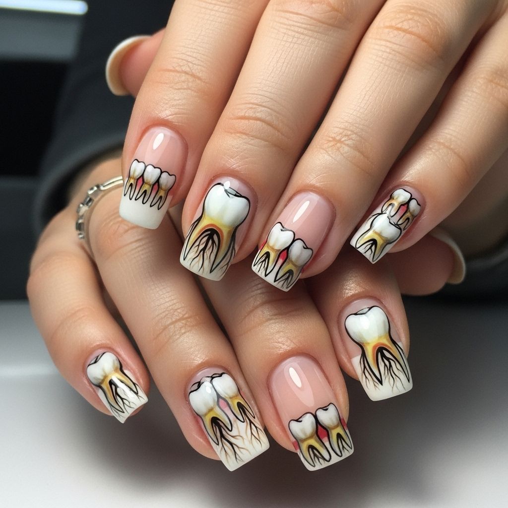 Discover the weirdly fascinating world of dental-inspired nail art