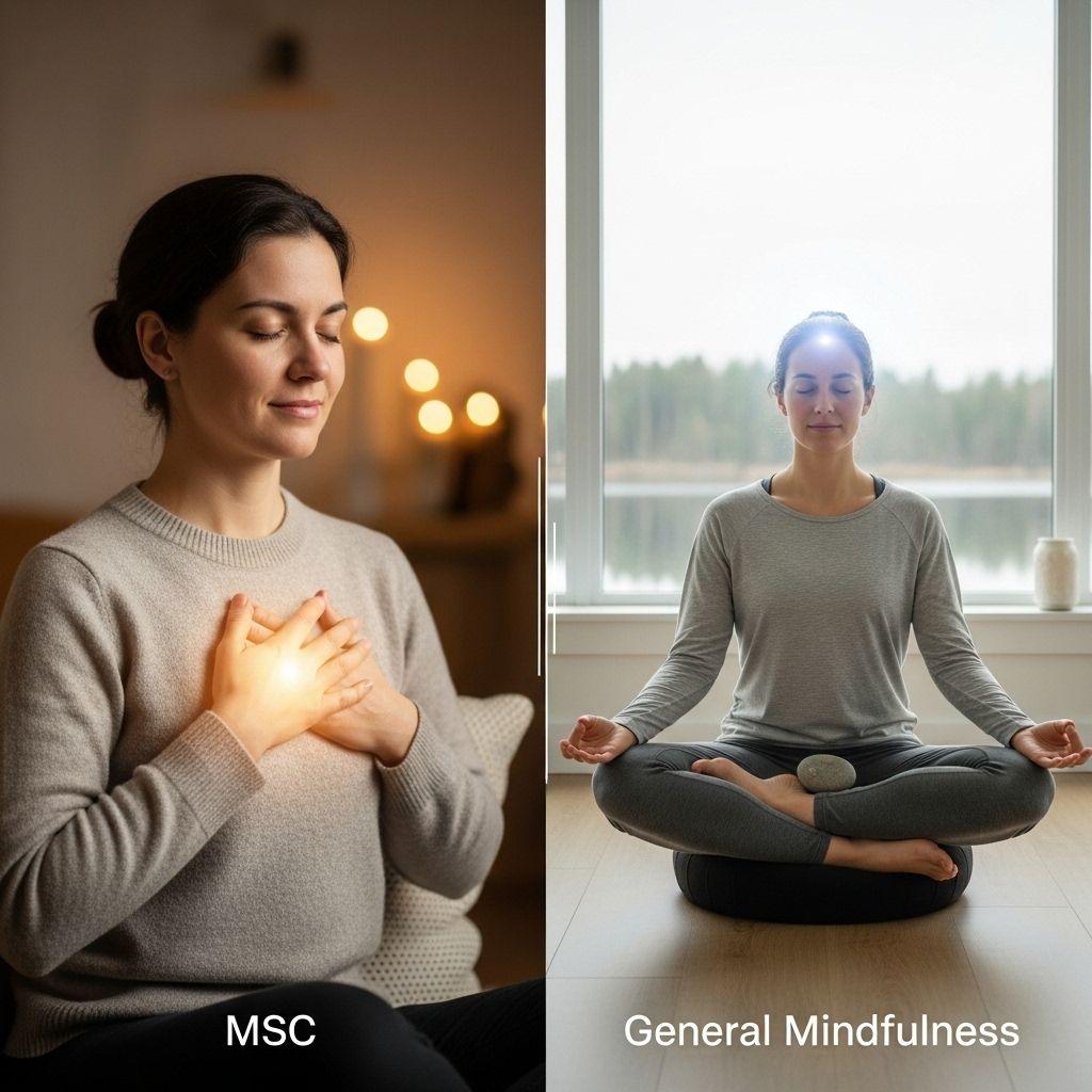 One practice soothes inner distress while the other deepens present moment awareness.