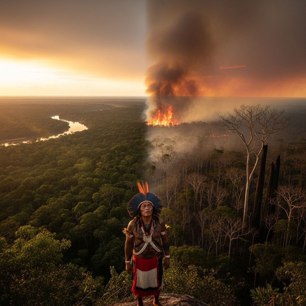 Native Amazonian leaders and scientists unite in urgent warnings: deforestation and climate change push the rainforest towards collapse.