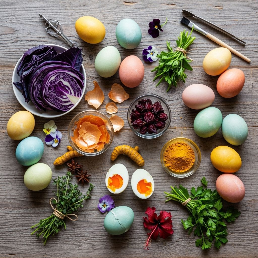 Elevate spring traditions with eco-friendly colors from everyday kitchen ingredients.