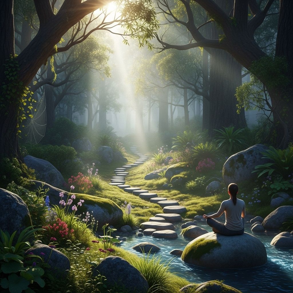 Finding quiet moments among greenery helps restore balance and build inner strength.