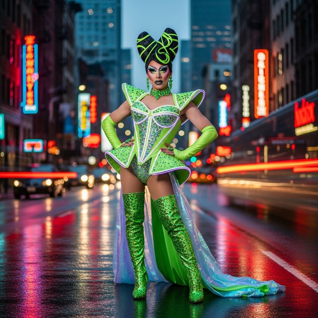 Neon Calypso’s Lime Green Drag: Bold, Urban, and Unapologetic NYC’s Neon Calypso transforms drag artistry with 90s-inspired neon looks, urban cultural references, and a powerful performance ethos.