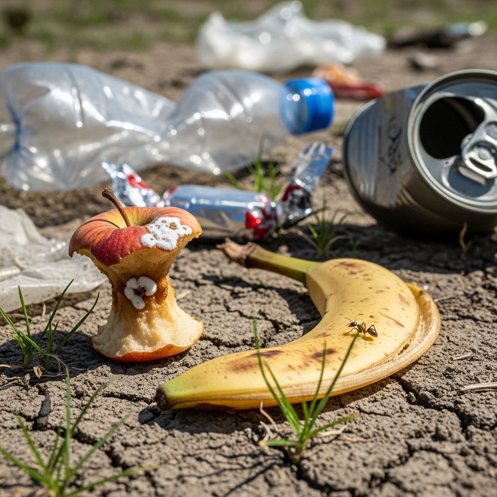 Apple cores and banana peels are not harmless in nature—learn why food waste is litter, its effect on wildlife, and proper eco-friendly disposal.