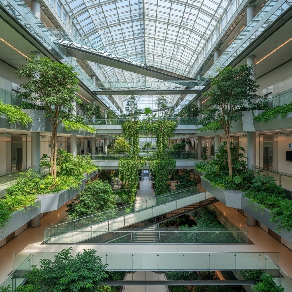 Exploring how contemporary architecture integrates nature, sustainable technologies, and environmental management for a harmonious built environment.