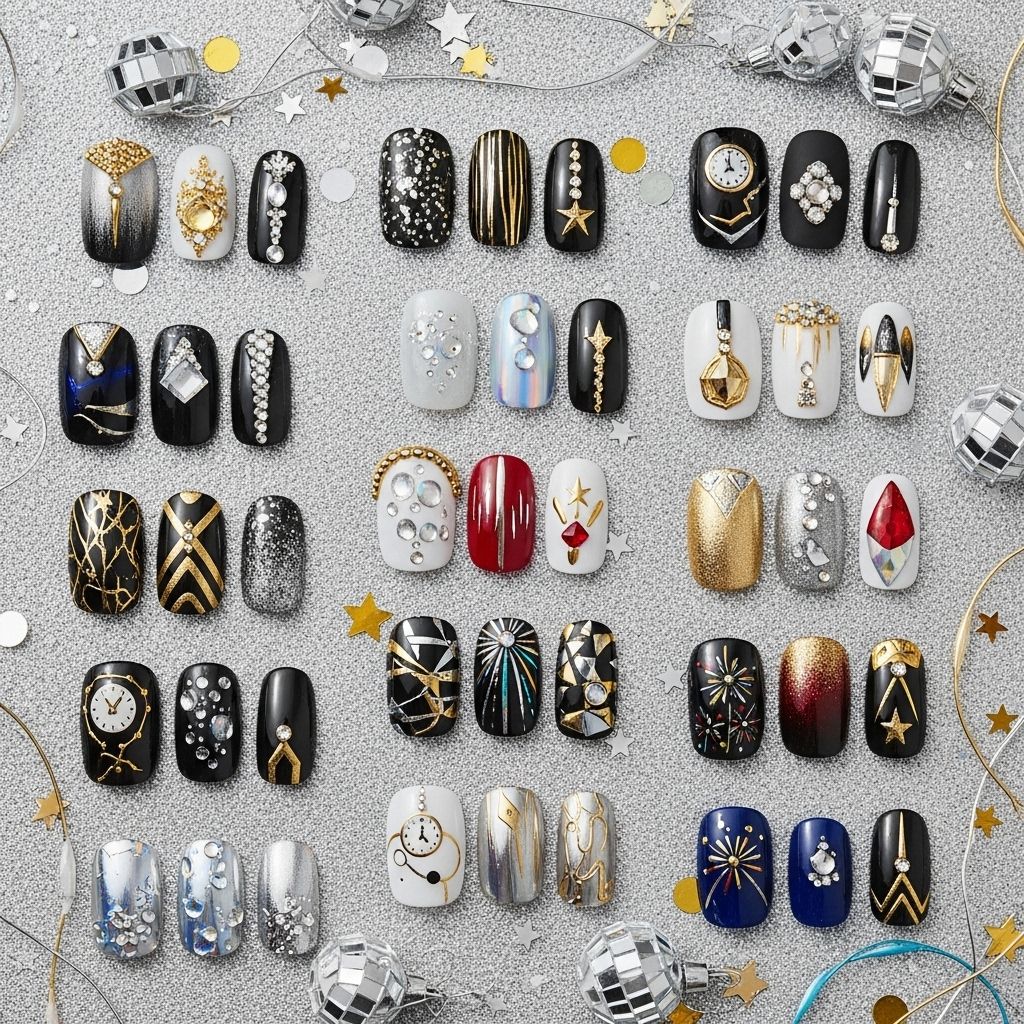 Sparkle and shine: Discover 31 show-stopping New Year’s Eve nail designs for every style, mood, and skill level.