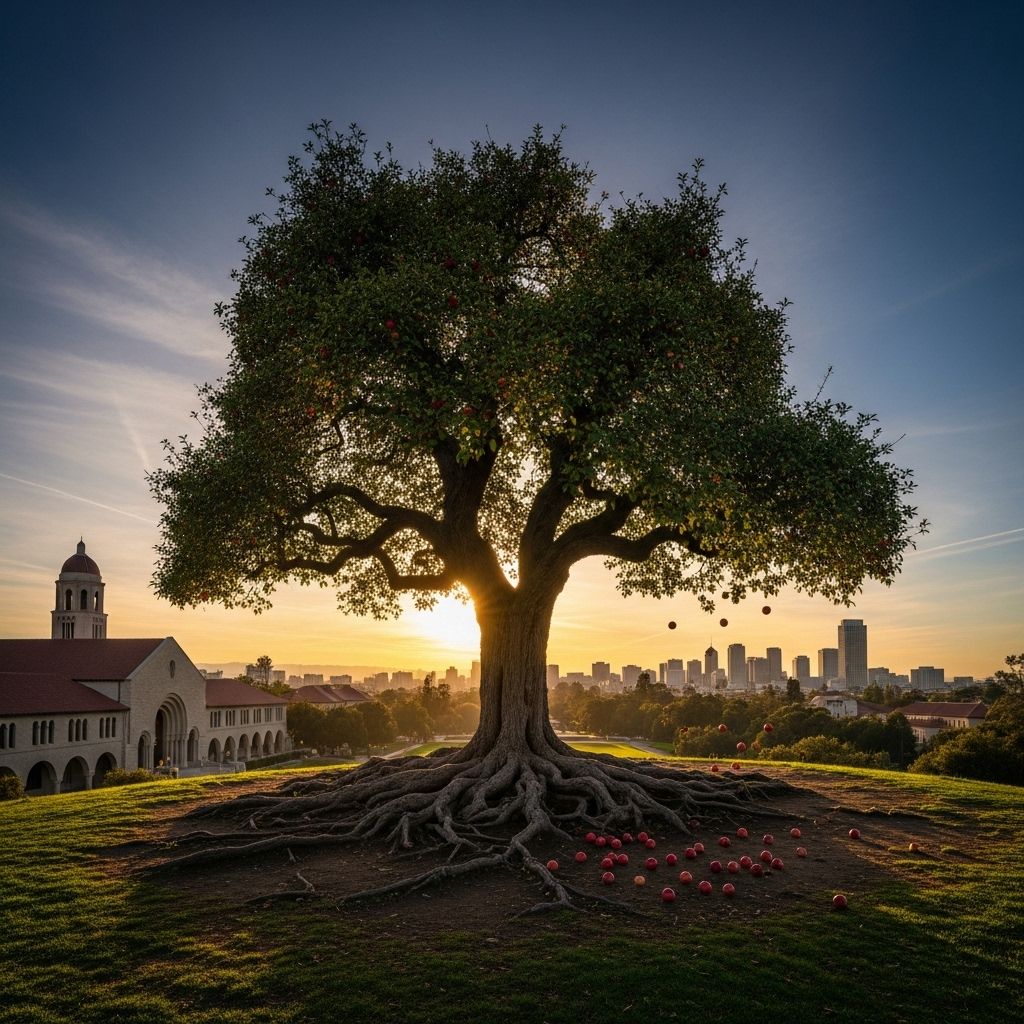 A legendary apple tree links Stanford’s campus to Isaac Newton, physics, and the enduring spirit of innovation.