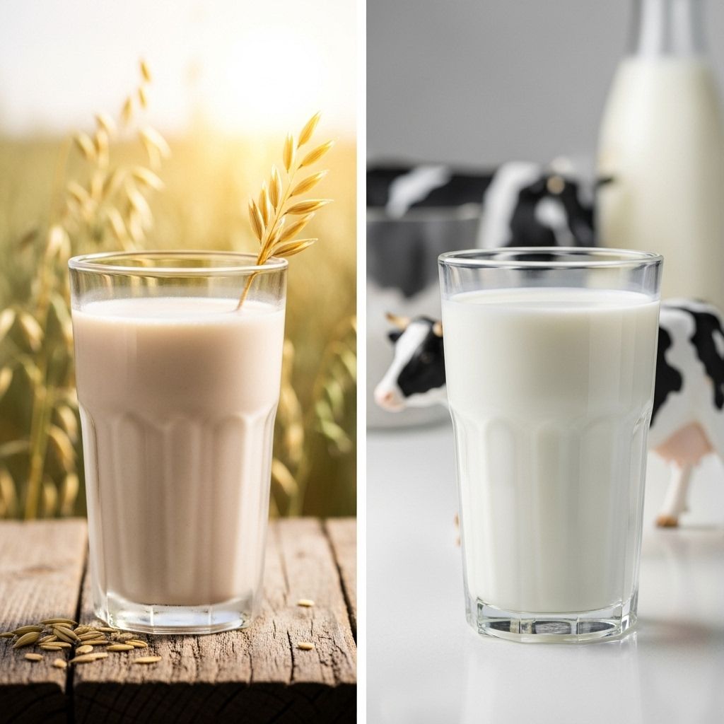 An in-depth look at nutritional values, environmental impact, taste, and health benefits of oat milk versus cow’s milk.