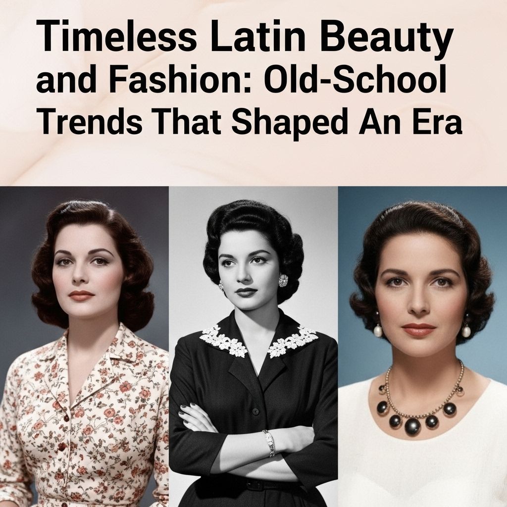 Celebrating the vibrant legacy and enduring influence of old-school Latin beauty and fashion, from iconic hairdos to signature styles.