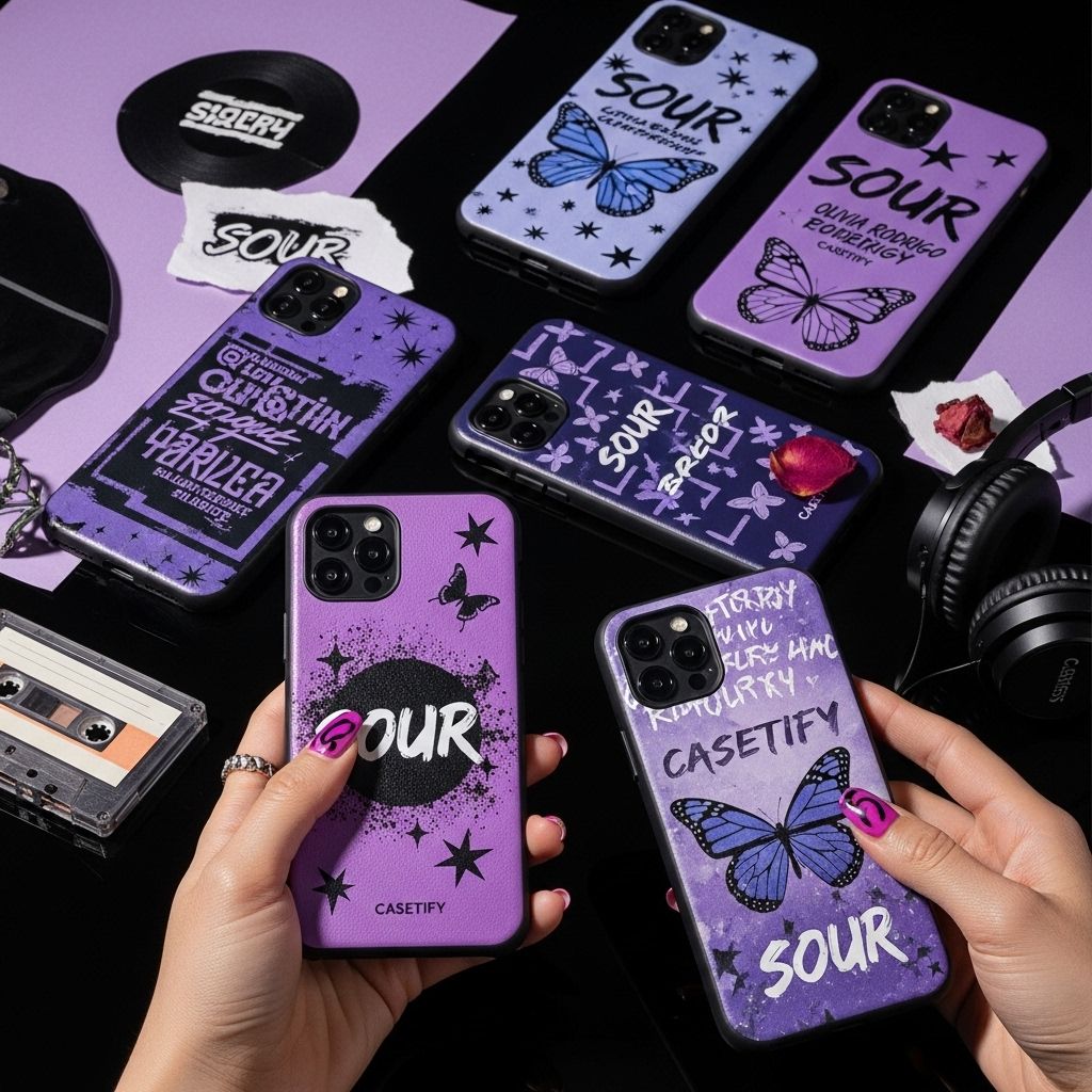 From pink butterflies to edgy sticker motifs, Olivia Rodrigo’s CASETiFY collection celebrates self-expression and the vibe of her sold-out SOUR tour.