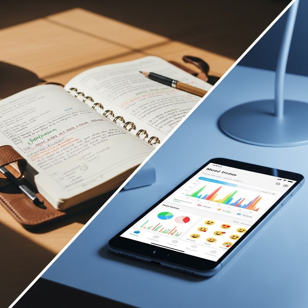 Paper vs. Digital Mood Tracking: Pros and Cons Explore hands-on journaling and high-tech tools to gain clearer emotional insights.