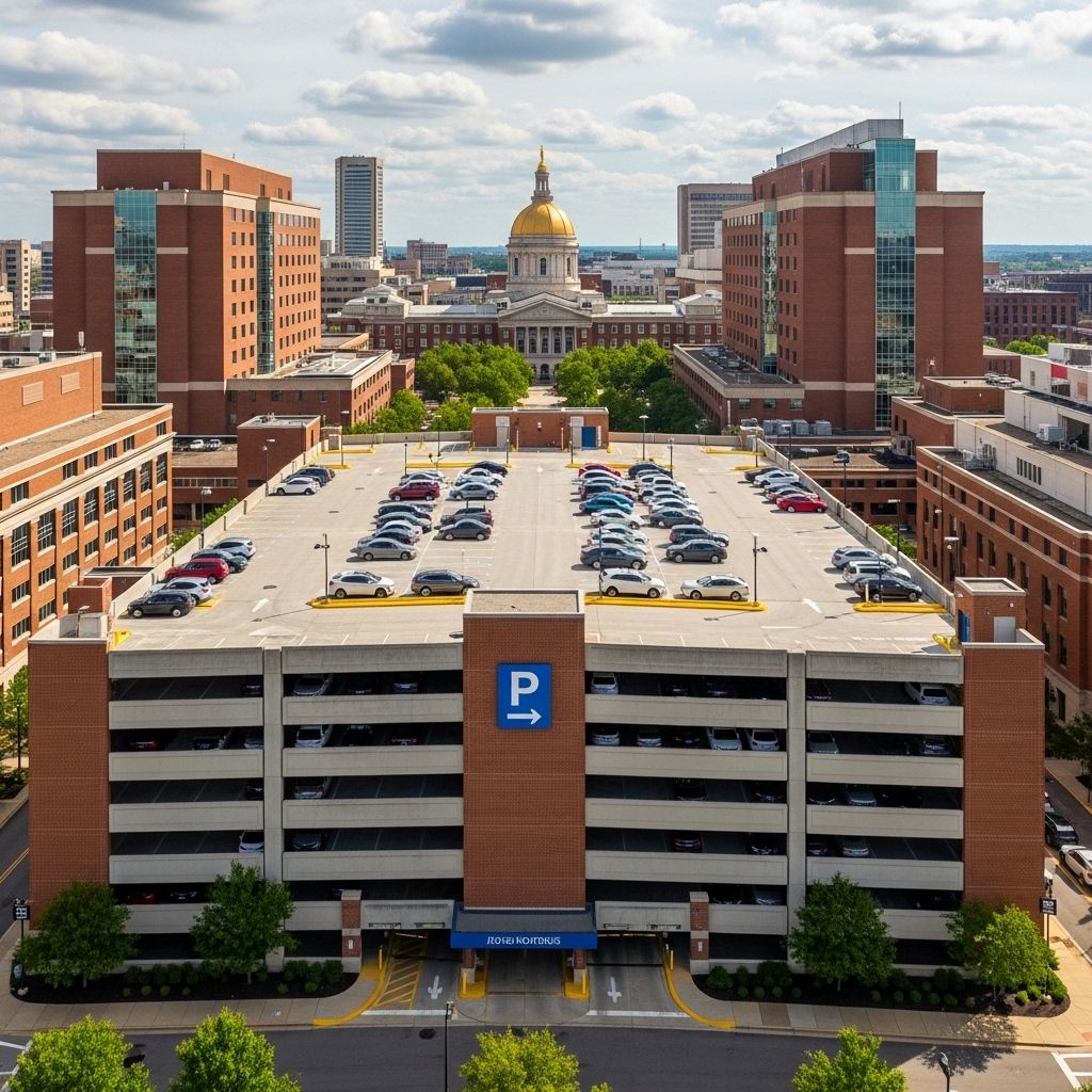 Your essential guide to patient and visitor parking at Johns Hopkins Hospital, including garages, rates, valet, hours, accessibility, and visitor support.