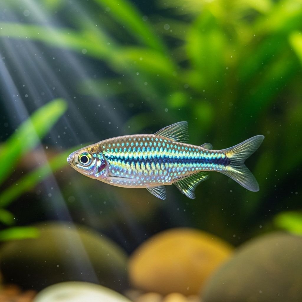 Consistent water parameters and ample space bring out the vibrant hues of schooling fish.