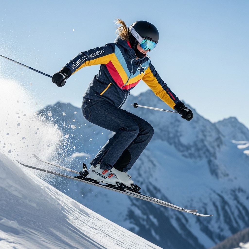 Experience the future of skiwear: a collaboration fusing sustainability, luxury, and innovative denim for the slopes.